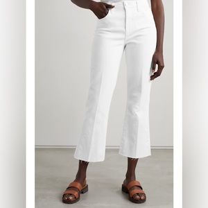 L’AGENCE Coated white Kendra Jeans Raw Hem